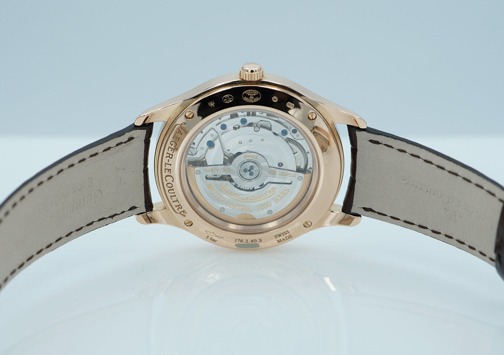 Jaeger-LeCoultre MASTER CONTROL DATE ROSE GOLD SILVER DIAL Q1542520 FULL SET Ref: Q1542520