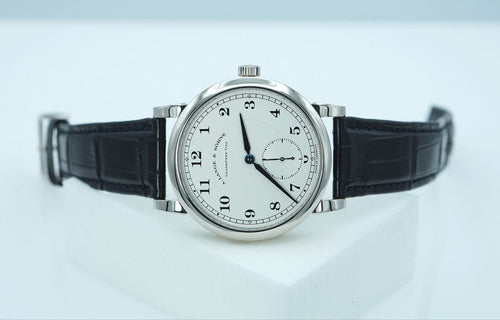 A. Lange & Sohne 1815 18K WHITE GOLD MANUAL 233.026 40MM SERVICED FULL SET