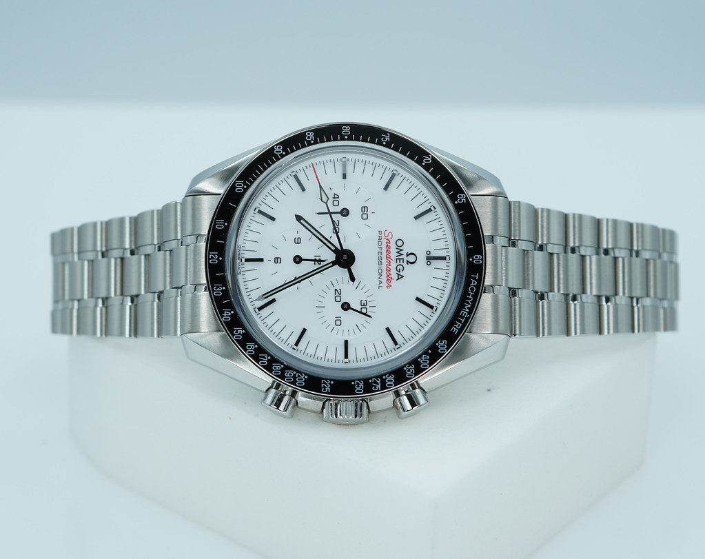 Omega SPEEDMASTER PROFESSIONAL MOONWATCH 3861 WHITE DIAL 2024 WARRANTY FULL SET
