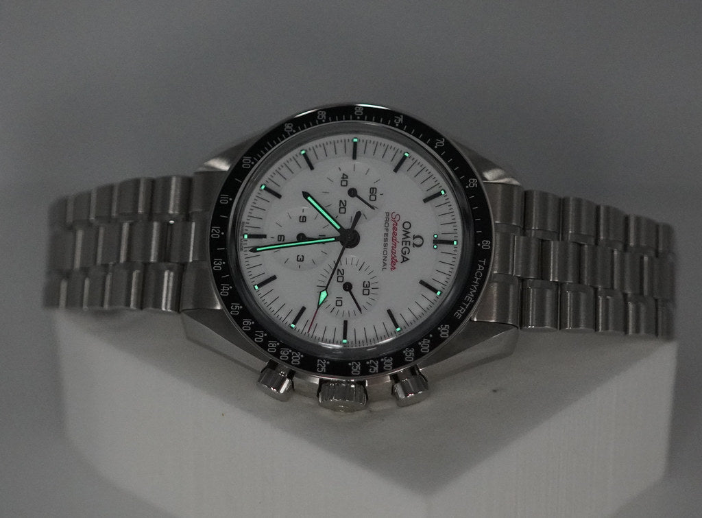 Omega SPEEDMASTER PROFESSIONAL MOONWATCH 3861 WHITE DIAL 2024 WARRANTY FULL SET
