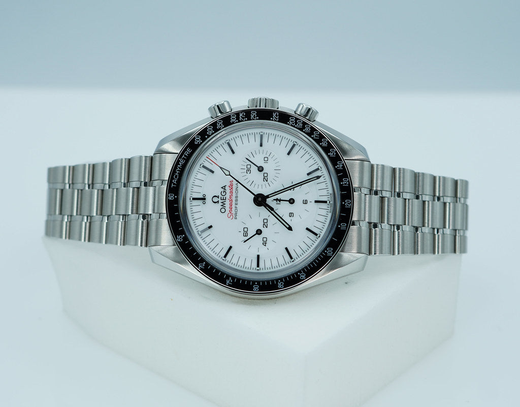 Omega SPEEDMASTER PROFESSIONAL MOONWATCH 3861 WHITE DIAL 2024 WARRANTY FULL SET