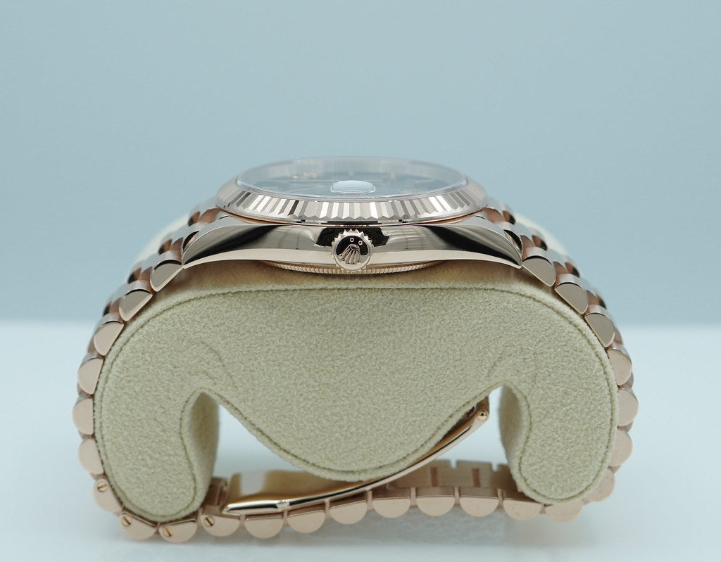 Rolex 228235 DAY DATE 40 ROSE GOLD OMBRE ROMAN DIAL 2025 WARRANTY FULL SET