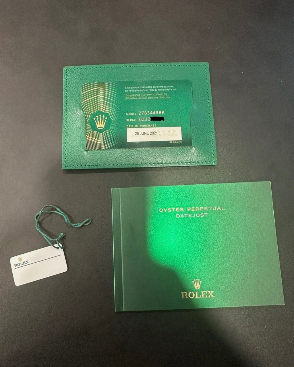Rolex Warranty Card