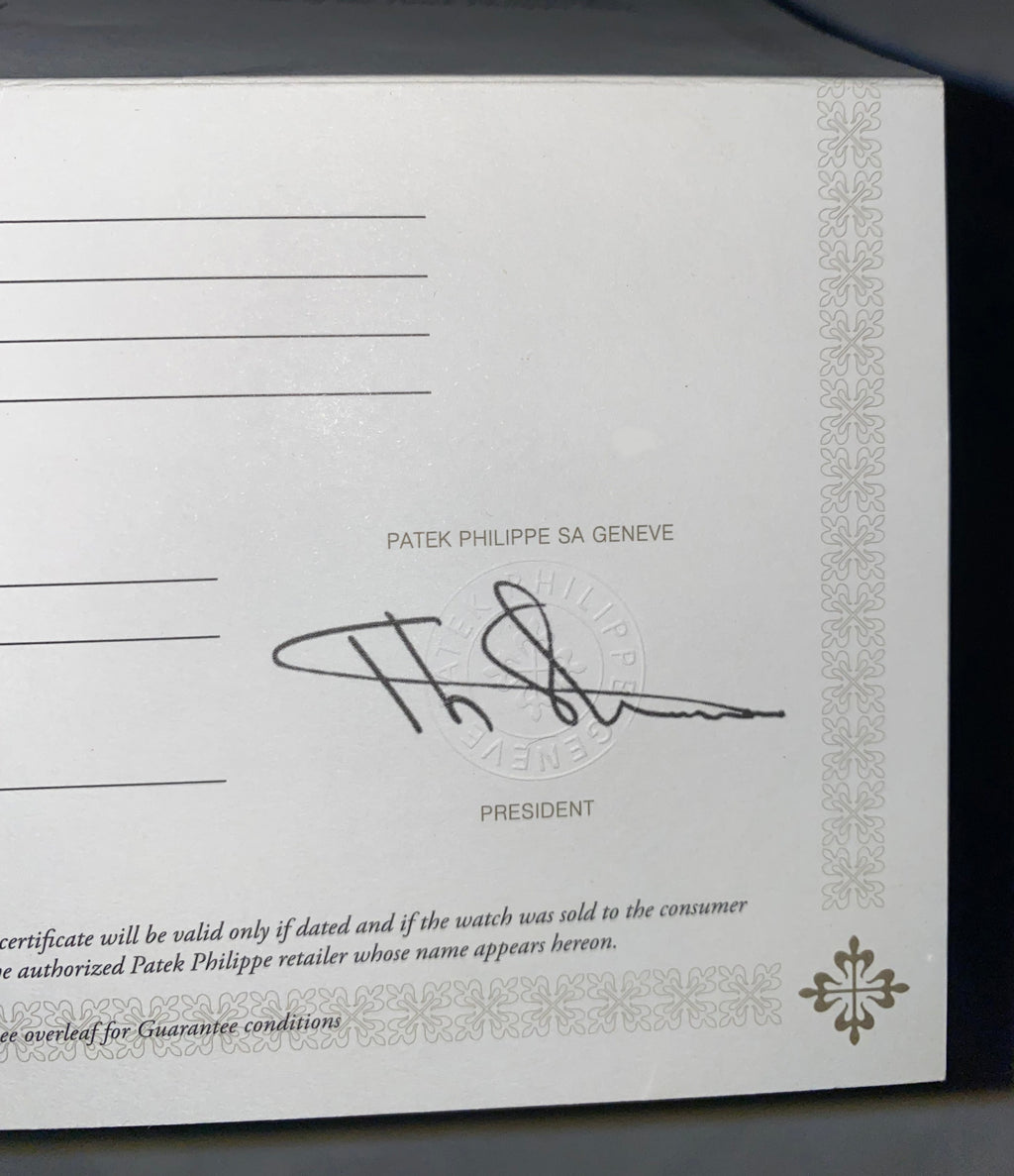 patek philippe Certificate of origin